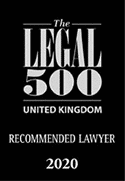 Legal 500 UK Recommended Lawyer 2020