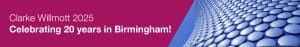 Clarke Willmott 2025 – Celebrating 20 years in Birmingham!