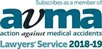 Action against medical accidents lawyers' service 2018-19 logo