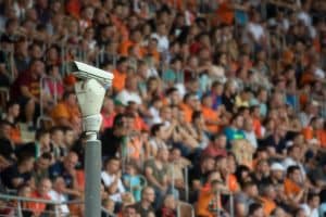 CCTV camera at the football stadium